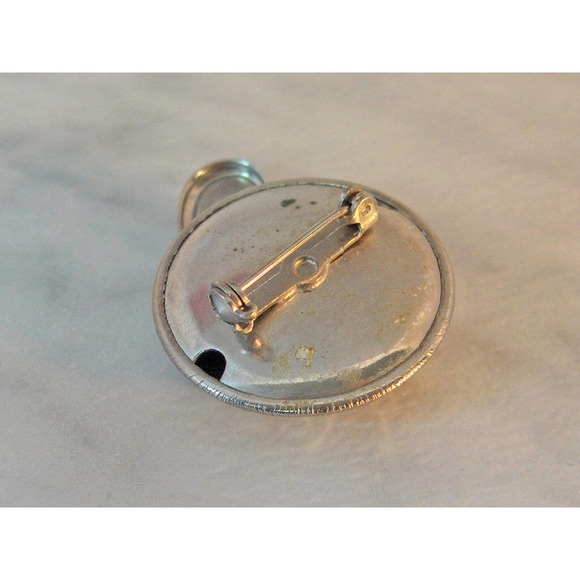 Vintage Silver Retro Diamond Rhinestone Brooch Pin , Circa 1950 s - Picture 4 of 5